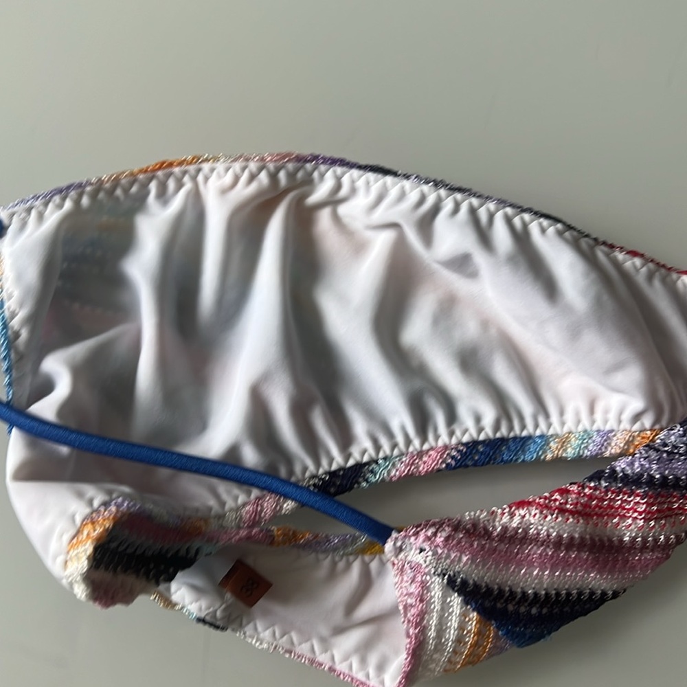 Missoni Multicolor Striped One-Shoulder Bikini — Blue Strap - Picture 14 of 16